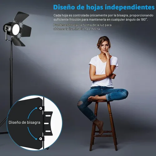 Vista 5 de Betopper Barndoor para Betopper COB Stage Spotlight LC001-H LC002-H LC003-H