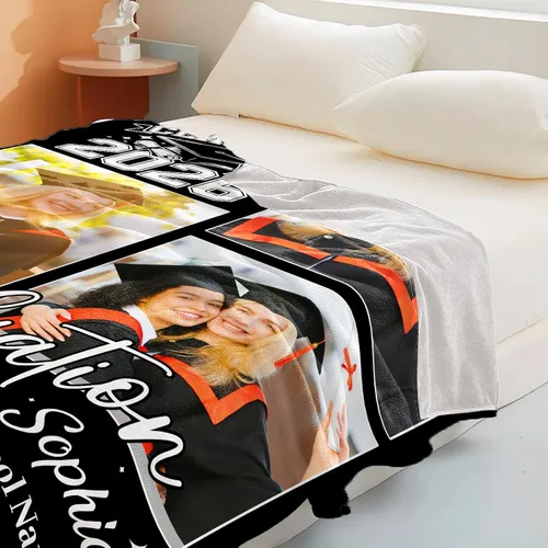 Vista 65 de Manta personalizada con imagen, manta personalizada con texto de fotos, manta de fotos personalizada para amiga, mamá y papá, regalos personalizados