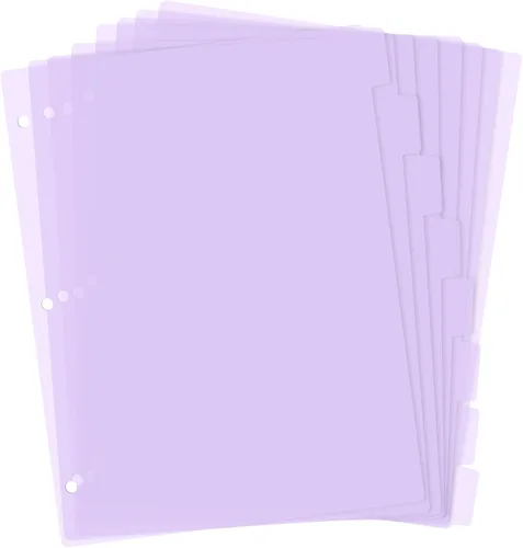 Vista 13 de Separadores de carpetas negros, separadores de plástico resistentes de 8 pestañas, separadores de carpetas con pestañas, juego de separadores
