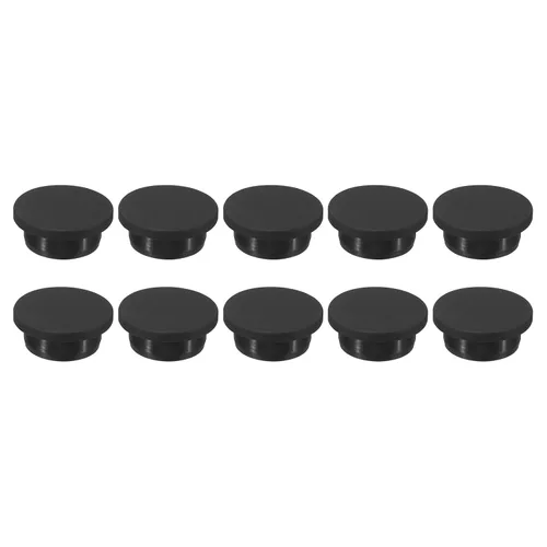 Vista 23 de MECCANIXITY Tapón de agujero de goma de silicona de 0.610 in de diámetro, tapón flexible suave para agujero de 0.591 in, negro, 10 piezas