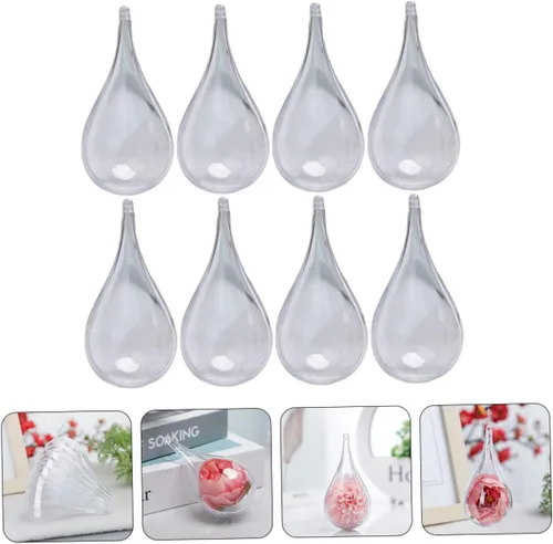 Vista 7 de NOLITOY 24 bolas huecas rellenables de Navidad, bolas transparentes rellenables, bolas de Navidad transparentes, decoraciones de ceremonia de boda