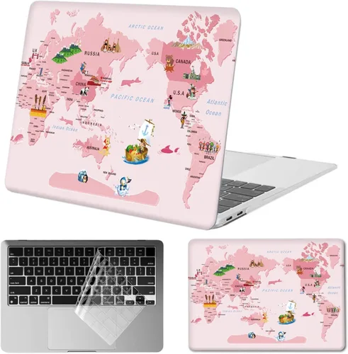 Vista 25 de Funda para MacBook Air 15.3'' A3448/A3241/A3114/A2941, lunares marrones