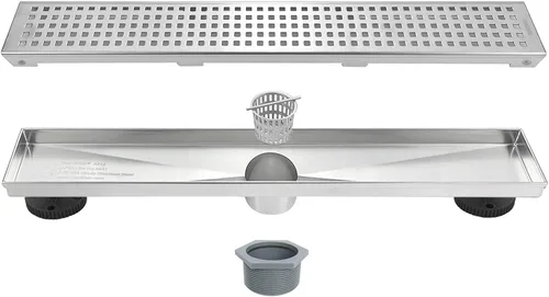 Vista 10 de Neodrain - Drenaje de ducha lineal de 12 pulgadas con rejilla removible, fabricante profesional de desagüe de suelo de ducha rectangular de acero
