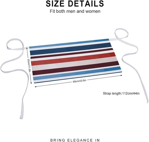 Vista 2 de Server Aprons with 3 Pockets Waist Apron Waterproof Half Apron Short Cooking Aprons Bib