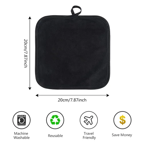 Vista 2 de SINLAND Paños faciales de microfibra de secado rápido toallita de lavado de 8 x 8 pulgadas paño de lavado facial absorbente suave paños removedores
