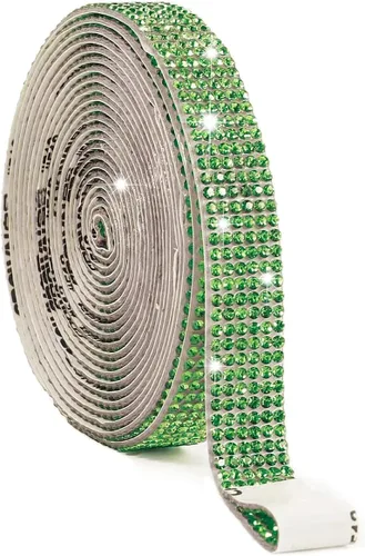 Vista 38 de Cinta de cristal autoadhesiva, calcomanías de diamantes de imitación para envoltura de regalos, manualidades, proyectos de decoración, bodas Negro