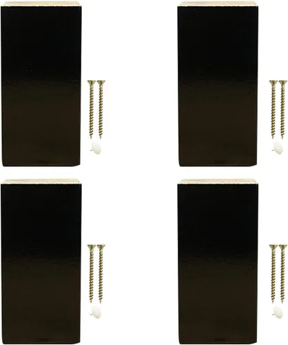 Vista 6 de Juego de 4 patas cuadradas de madera maciza para muebles, patas para silla de mesa auxiliar, patas de sofá, patas de armario, patas de banco, patas