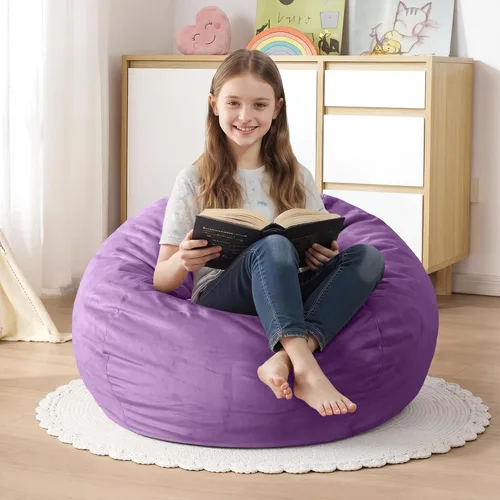 Vista 59 de Sillón puff de 3 pies Sillón estilo puff grande de 3 pulgadas con relleno de espuma viscoelástica, sofá suave con funda de terciopelo holandés
