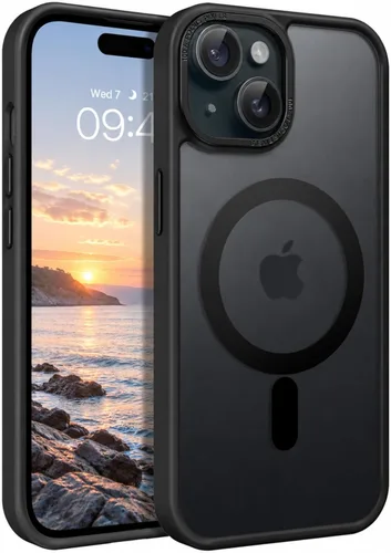 Vista 23 de BENTOBEN Funda para iPhone 15, funda para iPhone 15 compatible con MagSafe, funda magnética mate translúcida a prueba de golpes para mujeres y Rosa