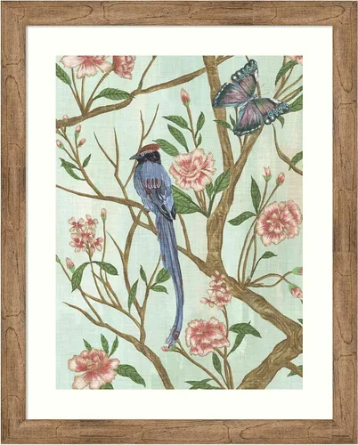 Vista 13 de Amanti Art Lienzo decorativo para pared enmarcado de 24 x 20 pulgadas, delicada Chinoiserie I de Melissa Wang, arte de pared de animales, decoración