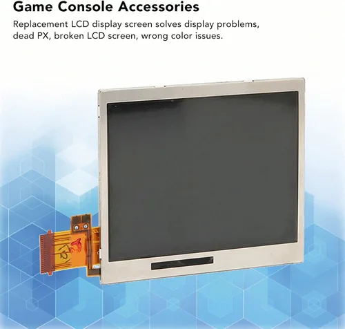 Vista 3 de Zyyini Reemplazo de pantalla LCD de 3.0 pulgadas, pantalla táctil LCD multiusos para consola de juegos DS Lite