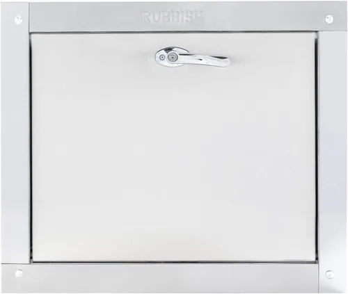 Vista 10 de Manija universal de acero inoxidable compatible con ADA en L con cierre estándar de 12 pulgadas de ancho x 15 pulgadas de alto, puerta de canal