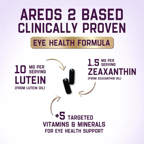 Vista 3 de Nature's Peak - Vitaminas para los ojos, vitamina 3 veces más fuerte para la salud ocular con luteína y zeaxantina, Vision Macular Health Soporte