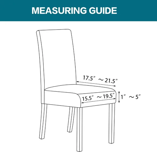 Vista 6 de Turquoize Juego de 4 fundas elásticas para sillas de comedor, fundas de asiento para sillas de comedor, extraíbles y lavables, fundas de cojín Negro