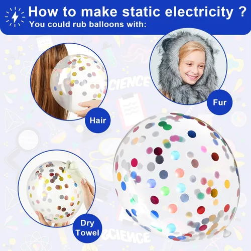 Vista 3 de Capoda 60 globos de ciencia para fiestas, globos de látex científicos, decoración de cumpleaños con temática científica para el aula, suministros