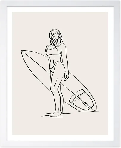Vista 72 de Poster Master Swan Floaty Poster - Retro Woman Print - Pool Art - Swimming Illustration - Line Sketch - Abstract Design - Chic Boho Decor - Great