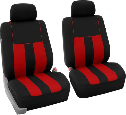 Vista 10 de FH Group Juego completo de fundas de asiento de coche de tres filas a rayas, compatible con bolsas de aire y listas para dividir, ajuste universal