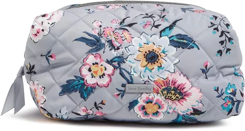 Vista 5 de Vera Bradley Organizador de Maquillaje para Mujer, de Twill de Alto Rendimiento, Mediano, Negro, Tamaño único