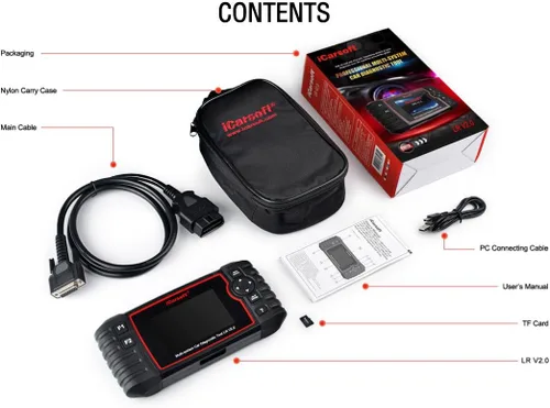 Vista 9 de iCarsoft - Herramienta de diagnóstico profesional multisistema LR V2.0 compatible con Landrover/Jaguar, actualización de reseteo de aceite ABS SRS