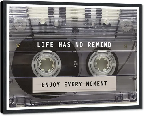 Vista 63 de Novatique Arte de Pared de Cinta de Casete Decoración de Sala de Música Póster Impreso Life Has No Rewind Casete Lienzo Arte de Pared Pósters