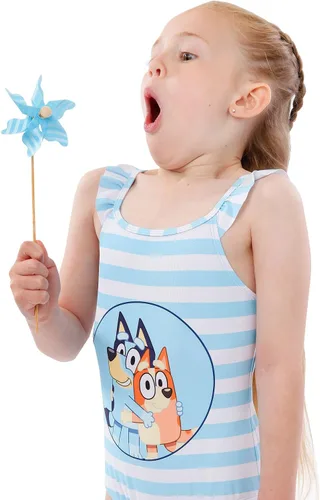 Vista 3 de Bluey Traje de baño para niñas Bañador de Bingo Azul Bañadores para niños Producto Oficial