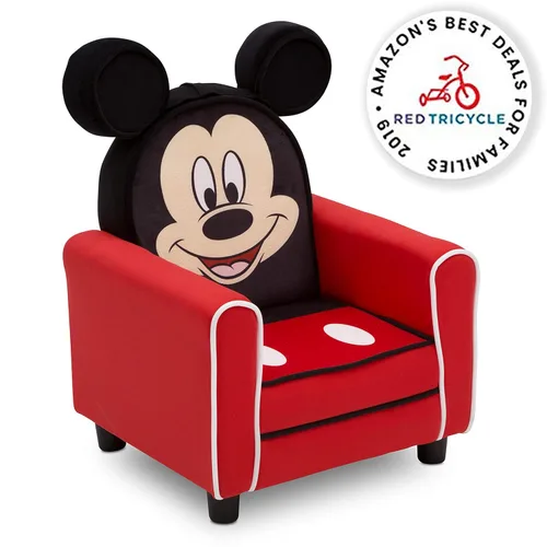 Vista 7 de Delta Children Silla tapizada, Disney Mickey Mouse y silla tapizada para niños, madera, Mickey Mouse de Disney