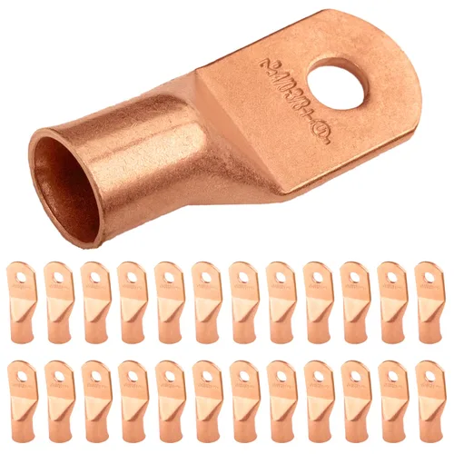 Vista 99 de SELTERM - 5 terminales de anillo resistentes para cable de batería, calibre 1/0 AWG, pernos de 1/2 pulgadas, terminales de calibre 0, ojales