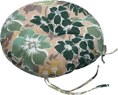 Vista 7 de Magpie Fabrics Cojines redondos de 15 pulgadas con lazos, juego de 2, impermeables, para todo tipo de clima, acolchado de 4 pulgadas de grosor