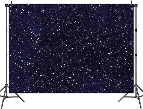 Vista 4 de HQM Telones de fondo de fotografía estrellada del universo del espacio del cielo nocturno para niños, niños o niñas, decoración de fiesta