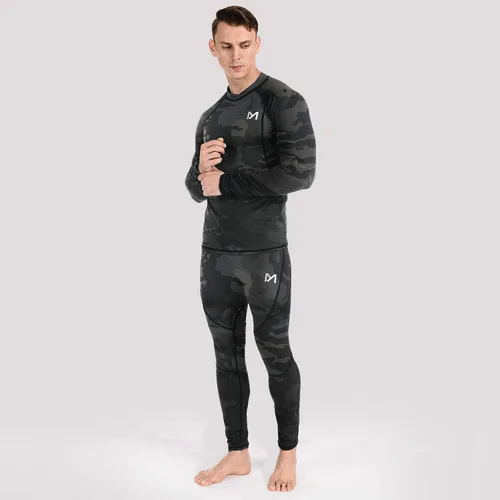 Vista 3 de MEETYOO Ropa interior térmica para hombre conjunto de capa base de pantalones largos de invierno para esquí y correr