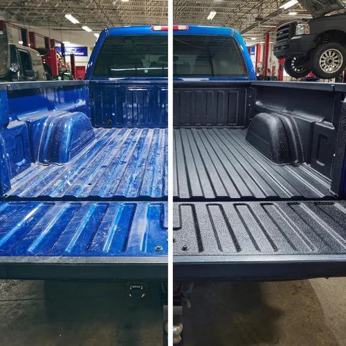 Vista 4 de Raptor - Kit de revestimiento en aerosol de uretano tintado para caja de camioneta, pintura protectora, duradera, para portones traseros y camiones