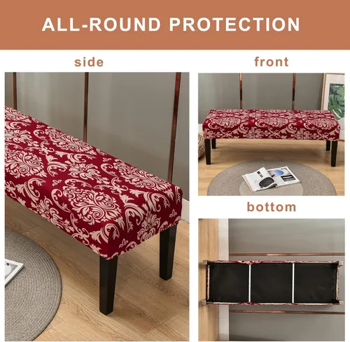Vista 3 de Eco-Ancheng Funda para Silla de Comedor - Funda Desmontable para Banco, Asiento y Protección de Silla - Para Sala de Estar y Cocina