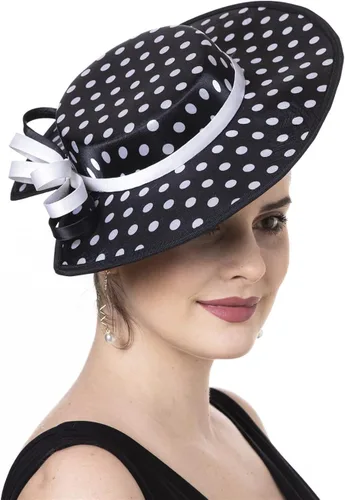Vista 4 de Lucky Leaf - Tocado para mujer, tocado con plumas, con clip para el pelo, para cóctel, boda, fiesta de té