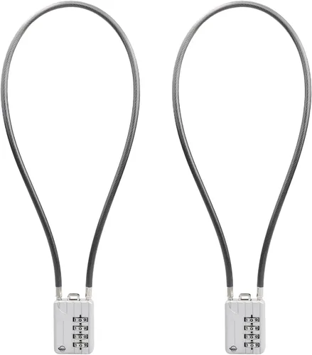 Vista 10 de Cerradura de combinación de cable de 4 dígitos de 7.1 pulgadas para casillero de gimnasio escolar, casco, archivadores, caja de herramientas, maleta