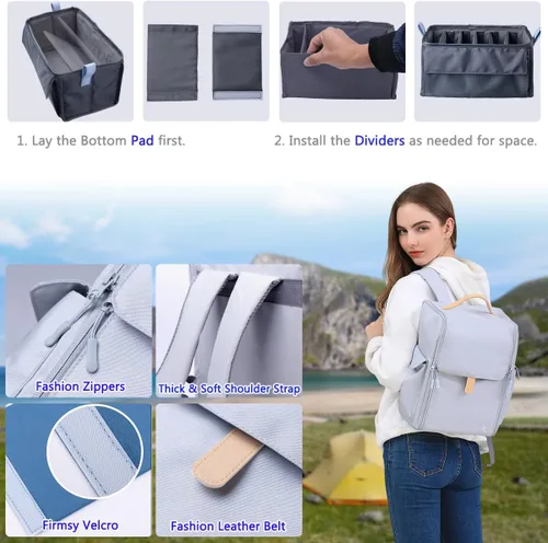 Vista 4 de Togood - Mochila ultra grande para guardar rotuladores, bolsa de hombro para bolígrafos. Capacidad para hasta 300 bolígrafos