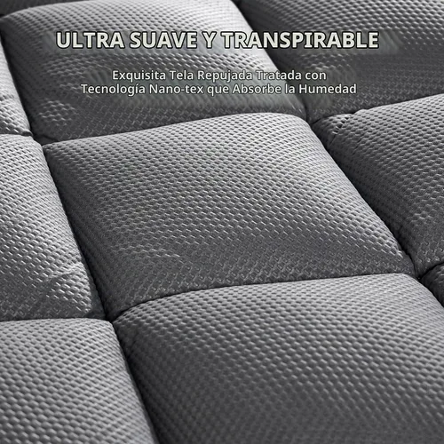 Vista 7 de SLEEP ZONE - Cubrecolchón extragrueso individual para dolor de espalda, funda de colchón de felpa transpirable y gruesa, cubrecama suave con relleno