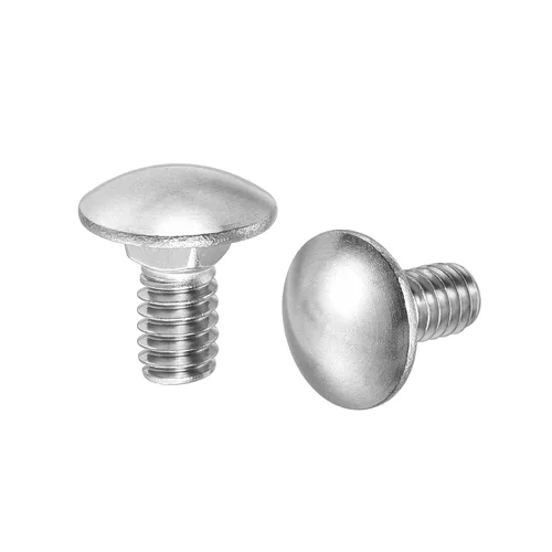 Vista 4 de uxcell Perno de carro de 1/4-20x1/2 Cabeza redonda Cuello cuadrado 304 Acero inoxidable 50pcs