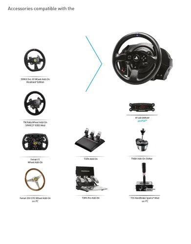 Vista 5 de Thrustmaster T300 Ferrari Integral Racing Wheel Alcantara Edition Racing Wheel with pedals (PS5, PS4, PC)