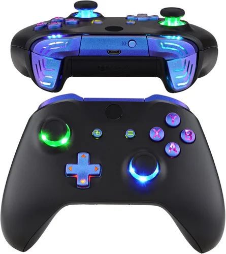 Vista 9 de eXtremeRate Chameleon Classical Symbols Bumpers Dpad Thumbsticks Start Back ABXY Buttons Multi-Colors Luminated DTFS DTF 20 Kit LED para Xbox One SX