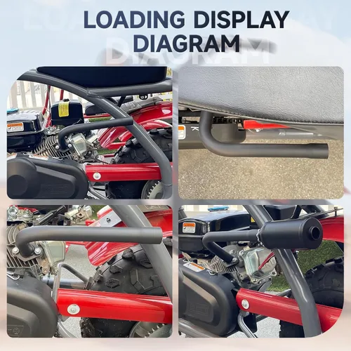 Vista 6 de Tubo de escape mejorado con rosca hembra para Predator 212cc 196cc Go Kart y Mini Bike, para Coleman Powersports CT200U, CT200U-EX, BT200X Negro