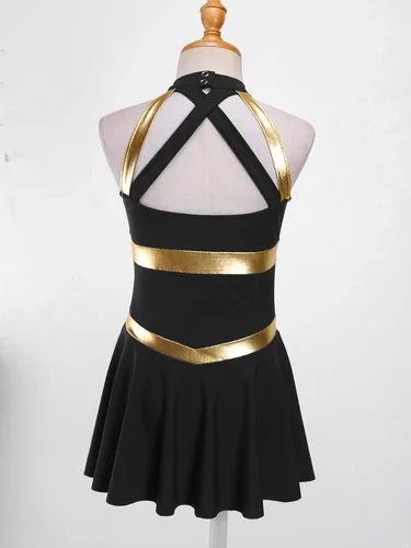 Vista 5 de FEESHOW Uniforme de animadora para niñas, disfraz de animadora de escuela secundaria, Halloween, carnaval, cosplay, disfraz elegante