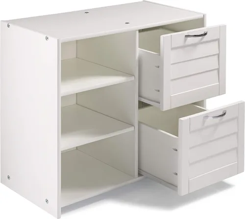Vista 3 de Donco Kids LOUVER LOW 2 DR PECHO/ESTANTES BLANCO Loft