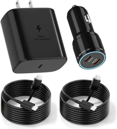 Vista 8 de Samsung Tipo C Cargador Super Fast Charging Kit,25W USB C Wall/Car Charger