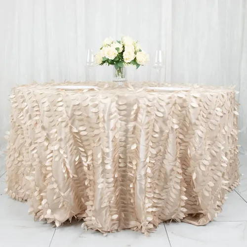 Vista 17 de TABLECLOTHSFACTORY - Mantel cuadrado de tela de tafetán de pétalos de hojas 3D de 54 pulgadas, color negro