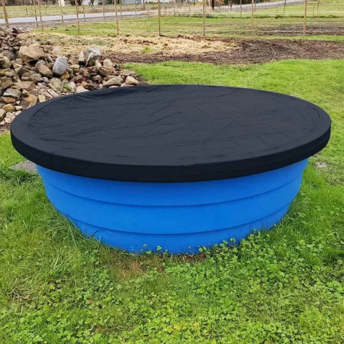 Vista 6 de YardJoyliz Cubierta de piscina de tanque de polietileno de 6 pies, impermeable, resistente, de plástico, redondo, para piscina