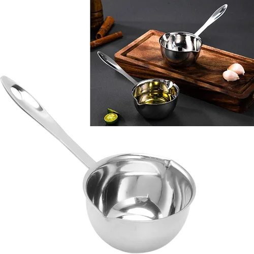 Vista 7 de Sartén, olla de leche pequeña, calentador de mantequilla, olla de fusión de mantequilla, fondo plano de inducción todo en uno, mini olla caliente