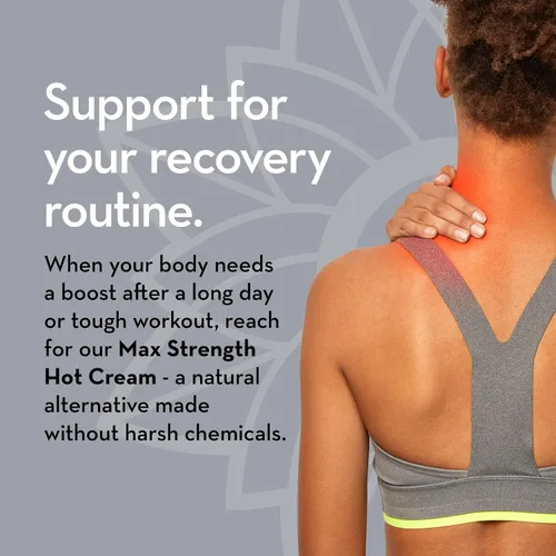 Vista 3 de Pure Body Naturals Max Strength Hot Cream – Crema de calentamiento y enfriamiento con capsaicina y mentol – Comodidad calmante para músculos