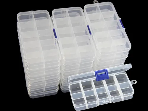 Vista 12 de Caja de almacenamiento de plástico transparente de 6 piezas con cierre hermético, contenedor organizador para lápices, rompecabezas, juguetes