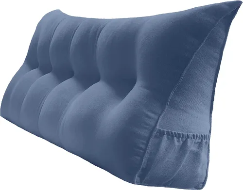 Vista 12 de Peachwell Almohada triangular de lectura para reposo en cama, cojín de refuerzo grande para cabecero, respaldo, almohada de cuña con funda extraíble
