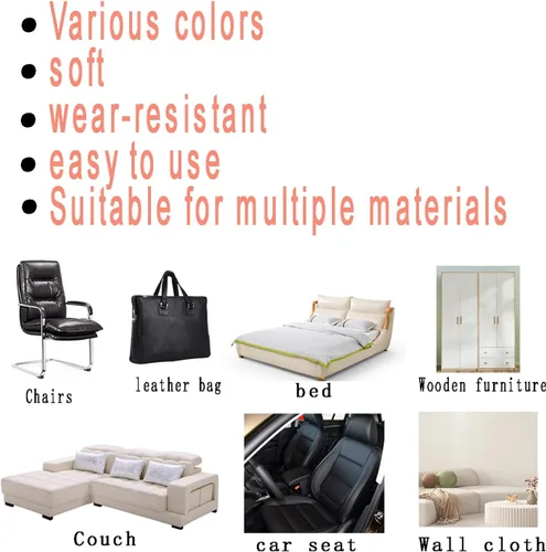 Vista 4 de 8 parches de reparación de cuero autoadhesivos para sofás, muebles, asientos de automóvil, impermeables y resistentes al desgaste (negro)